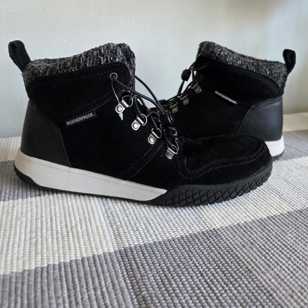 Black Weatherproof Ankle Boots